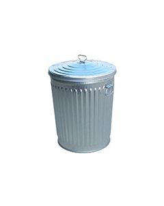 Witt Industries WHD24CL Heavy Duty Galvanized Steel Trash Can and Lid - 24 Gallon Capacity - 19.5" Dia. x 25" H