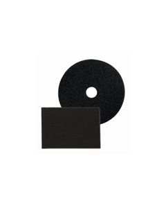 Glit/Microtron 20009 Black Stripping Floor Pads - 15" Diameter - 1 case of 5 pads