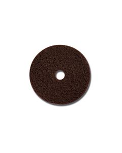 Glit/Microtron 20243 Brown Dry Stripping Floor Pads - 15" Diameter - 1 case of 5 pads