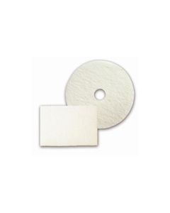 Glit/Microtron 14421 White Super Polishing Floor Pads - 21" Diameter - 1 case of 5 pads