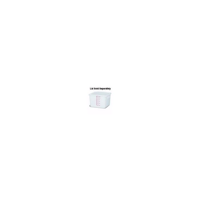 Rubbermaid 9F07 Space Saving Square Container - 11.31" L x 10.5" W x 7.75" H - 12 Qt. Capacity - White