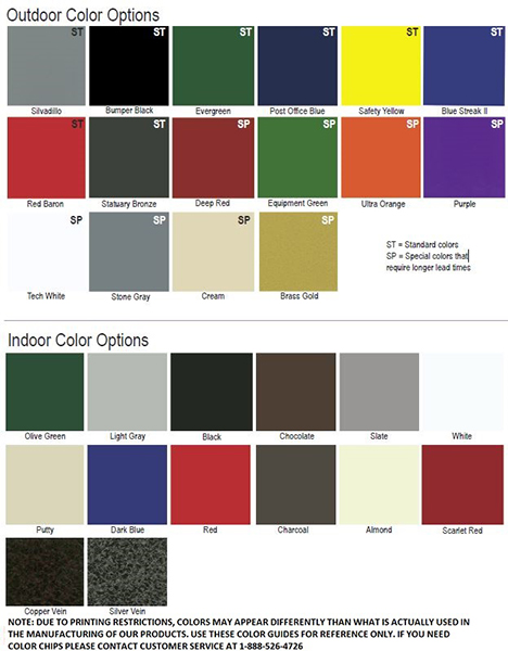 Stadium Series Color Chart