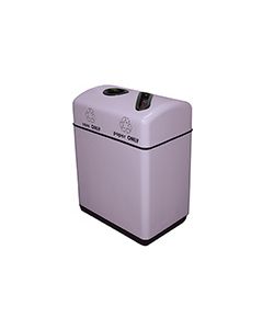 Witt Industries 11RR-241631 Fiberglass Recycling Waste Receptacle with 2 Disposal Openings - 32 Gallon Capacity - 24" L x 16" D x 31" H