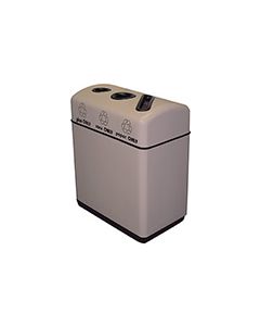 Witt Industries 11RR-361631 Fiberglass Recycling Waste Receptacle with 3 Disposal Openings - 48 Gallon Capacity - 36" L x 16" D x 31" H