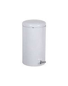 Witt Industries 2270 Round Step-On Trash Can - 7 Gallon Capacity - White Only