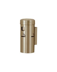 Glaro 4400BE Deluxe Wall Mounted Smokers Post - 3.5" Dia. x 8" H - Saint Brass