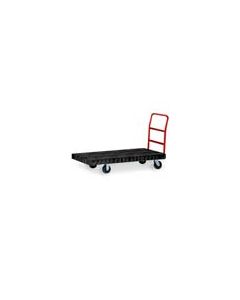 Rubbermaid 4466 Standard Platform Truck, 6" dia x 2" wide Rubber Casters, Crossbar Handle - 60" L x 30" W - 1000 lb. capacity