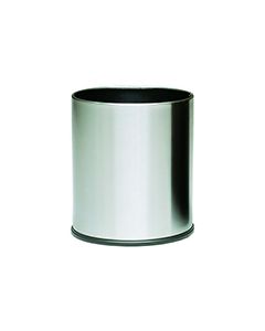 Witt Industries 66SS Executive Round Wastebasket - 4 gallon capacity - 10 1/8" Dia. x 11 5/8" H - Stainless Steel in Color