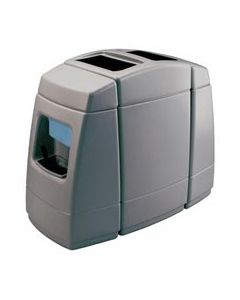 55-Gallon Double Sided Fuel Island Convenience Center - 40 3/4" H x 50 3/8" W x 25" D - Charcoal