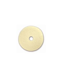 Glit/Microtron 20283 Beige Lite Burnishing Pads - 17" Diameter - 1 Case of 5 Pads