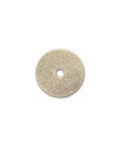 Glit/Microtron 44827 100 D Neutral Poly Thermal Buffing Floor Pads - 3 1/4" Hole - 27" Diameter - 1 Case of 2 Pads