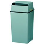 Witt Industries 008L Tumbler Lock Confidential Waste Receptacle - 36 Gallon Capacity - 19" Sq. x 38" H - Almond, Slate and Stainless Steel