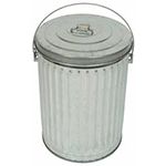 Witt Industries 10GPCL Light Duty Galvanized Steel Pail and Lid - 10 Gallon Capacity - 16" Dia. x 18.75" H