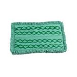 Rubbermaid 1791792 Double-Sided Microfiber Dust Mop Pad with Fringe - 19.5" L x 14" W x 1" H - Green in Color