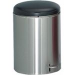 Witt Industries 2240SS Round Step-On Trash Can - 4 Gallon Capacity - Stainless Steel