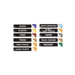 Rubbermaid 256S Recycle Label Kit - Kit includes 11 color-coded symbol labels