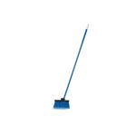 Duo-Sweep® Wide Light Industrial Lobby Broom, Flagged With Blue Metal Threaded Handle - Blue
