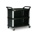 Rubbermaid 4093 Utility Cart with Enclosed End Panels on 3 Sides - 40.63" L x 20" W x 37.81" H - 300 lb capacity