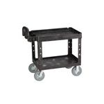 Rubbermaid 4520-10 2 Shelf Cart with Pneumatic Casters - 45.25" L x 25.88" W x 33.25" H - 500 lb capacity