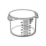Rubbermaid 5726-24 Round Storage Container - 13.13" Dia. x 8.13" H - 12 qt. capacity - Clear