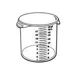 Rubbermaid 5727-24 Round Storage Container - 13.13" Dia. x 11.88" H - 18 qt. capacity - Clear