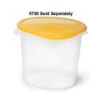 Rubbermaid 5728-24 Round Storage Container - 13.13" Dia. x 14" H - 22 qt. capacity - Clear