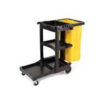 Rubbermaid 6173-88 Cleaning Cart with Zippered Yellow Vinyl Bag