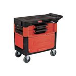 Rubbermaid 6180-88 Trades Cart with Locking Cabinet Includes 2 parts boxes and 4 parts bins