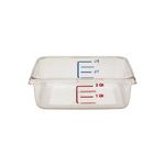 Rubbermaid 6302 Space Saving Square Container - 8.75" L x 8.8" W x 2.69" H - 2 Qt. Capacity - Clear