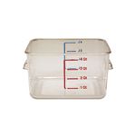 Rubbermaid 6304 Space Saving Square Container - 8.75" L x 8.8" W x 4.75" H - 4 Qt. Capacity - Clear