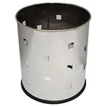 Witt Industries 66SS-SQP Executive Round Wastebasket with Square Pattern - 4 gallon capacity - 10 1/8" Dia. x 11 5/8" H - Stainless Steel in Color