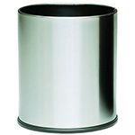 Witt Industries 66SS Executive Round Wastebasket - 4 gallon capacity - 10 1/8" Dia. x 11 5/8" H - Stainless Steel in Color