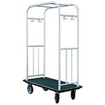 Glaro 7448 High Roller Collection Bellman Cart with Clothing Hooks and 4 Wheels - 49.5" L x 25" W x 75" H - Your choice of color