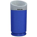 Commercial Zone 7533444099 Galaxy Collection Recycling Receptacle with "Trash Only" Lid - 40 Gallon Capacity - 21 1/2" Dia. x 45 1/2" H - Blue Base with Comet Gray Top