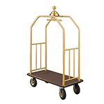 Glaro 7640 Premium "Ball Crown" Collection Bellman Cart with 4 Wheels - 41.5" L x 25" W x 79" H - Your choice of color