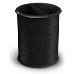 Commercial Zone 780946 Precision Series InnRoom Decorative Vinyl Wrapped Recycling Receptacle - 3.2 Gallon Capacity - 10 1/2" Dia. x 12 3/4" H - Black in Color