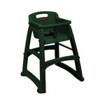 Rubbermaid 7814-88 Sturdy Chair Youth Seat without Wheels Ready-to-Assemble - 23.5" L x 23.5" W x 29.75" H - Dark Green in Color