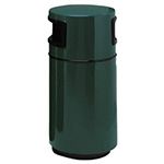 Witt Industries 7C-1838T2 Round Fiberglass Waste Receptacle with 2 Side Entry Opening - 25 Gallon Capacity - 18" Dia. x 38" H
