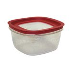 Rubbermaid 7H79TR Premier Small Capacity Storage Container with Lid - 9.44" Sq. x 4.88" H - 14 cup capacity