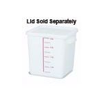 Rubbermaid 9F06 Space Saving Square Container - 8.75" L x 8.31" W x 8.75" H - 8 Qt. Capacity - White