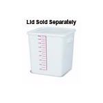 Rubbermaid 9F09 Space Saving Square Container - 11.31" L x 10.5" W x 14.44" H - 22 Qt. Capacity - White