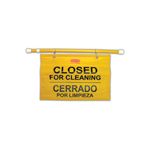 Rubbermaid 9S16 Site Safety Hanging Sign with Multi-Lingual "Closed for Cleaning" Imprint