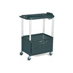 Rubbermaid 9T32 Audio-Visual Cart, 3 Shelves with Cabinet, 4" dia Casters - 32.5" L x 18.63" W x 42.38" H - 200 lb capacity - 24" Max TV Size