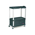 Rubbermaid 9T34 Audio-Visual Cart, 3 Shelves with Cabinet, 4" dia Casters - 36.5" L x 20" W x 48" H - 300 lb capacity - 32" Max TV Size