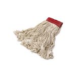 Rubbermaid FGD15306WH00 Super Stitch® Cotton Looped End Wet Mop - Large - 5" Red Headband - 1 case of 6