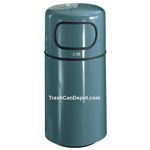 FG1639DR Two Piece Round Models with Single Disposal Opening and Door - 22 Gallon Capacity - 16" Dia. x 37" H - Disposal Opening is 11" W x 5" H