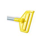 Rubbermaid H125 Invader Side Gate Wet Mop Handle, Large Yellow Plastic Head, Gray Aluminum Handle - 54" Length