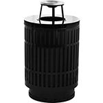 Witt Industries MAS40P-AT Mason Collection Trash Can with Ash Top Lid - 40 Gallon Capacity - 24" Dia. x 42.85" H - Your choice of color