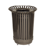 Rubbermaid MI24 Americana Series Waste Receptacle - 24 Gallon Capacity - 25" Dia. x 31" H - Disposal Opening is 11" Dia.