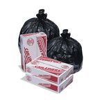 Pitt Plastics MR40484MK High-Density Mini-Roll Black Trash Bags - 40 x 48 - 40-45 Gallon Capacity - 22 Micron - 150 per case - Perforated Roll